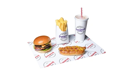  2  A3 White Printed Greaseproof