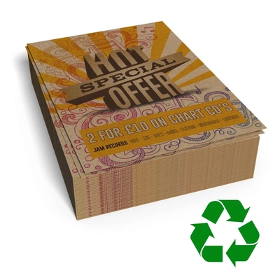 Kraft Paper Flyer Recycled Logo