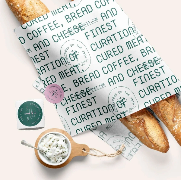  500x335mm Printed Greaseproof Paper No