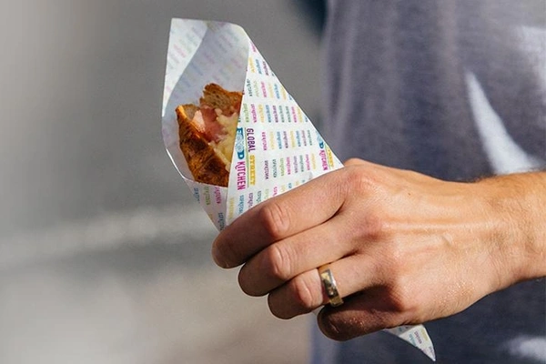 Greaseproof White Food Paper 250mm x250mm FULL COLOUR